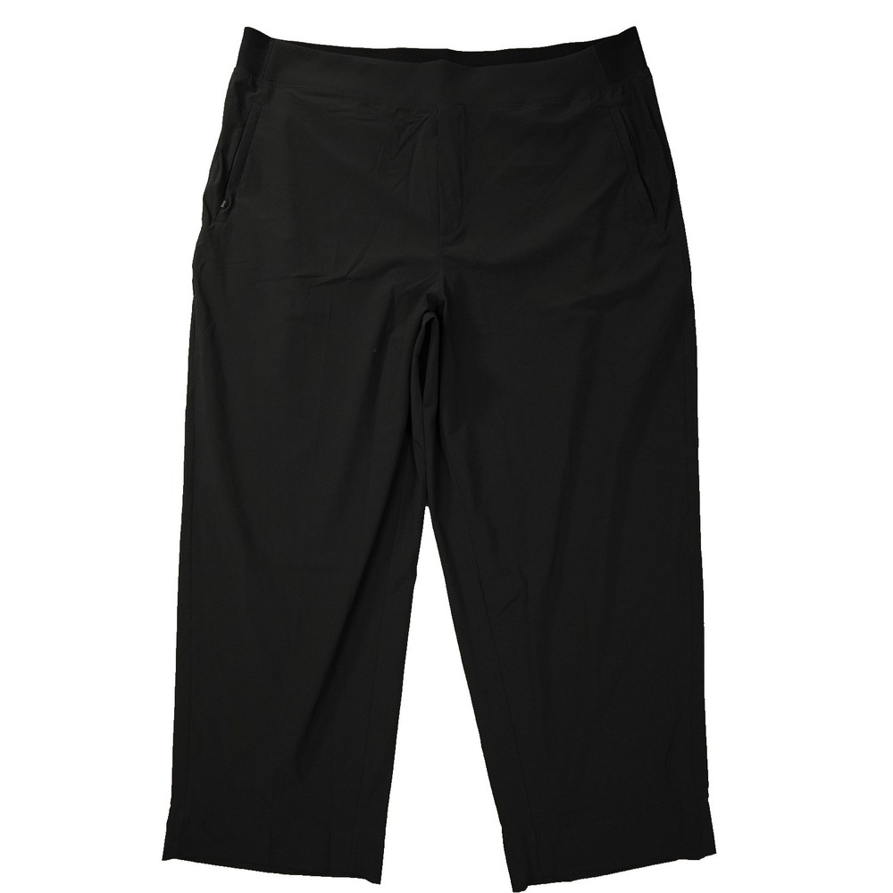 Athleta Brooklyn Heights High Rise Wide Leg Trouser Pants Womens 22 Black Travel